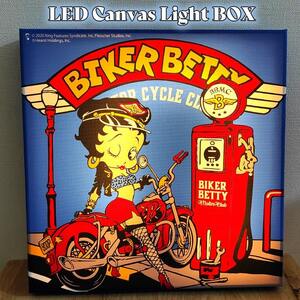 LEDライト ベティ・ブープ 壁掛け インテリア 雑貨 キャンバス LED Canvas Light BOX BETTY-BIKER おしゃれ 可愛い 光る