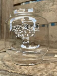 【Feuerhand】JENAER GLAS 1275/1276 クリアホヤ ストレート型 275/276 希少廃盤美品 グローブ Schott 西ドイツ フュアーハンド ランタン 8