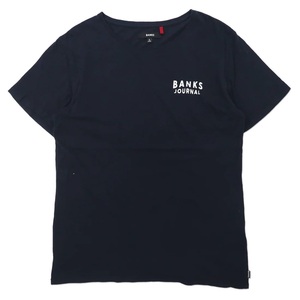 BANKS JOURNAL プリントTシャツ M ブラック コットン ATS0088