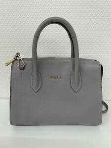 FURLA フルラ ハンドバッグ ショルダーバッグ グレー系　NO.7365