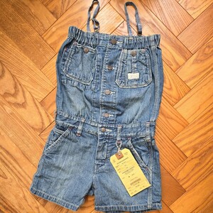 *タグ付未使用*デニム＆ダンガリー*ショートサロペット*130㎝*オーバーオール*ショートオール*パンツ*DENIM DUNGAREE*go to hollywood*