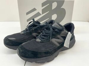 G153[08]A37(スニーカー) 中古/New Balance/ニューバランス/990V6/トリプルブラック/U990BB6/28cm 11/18出品