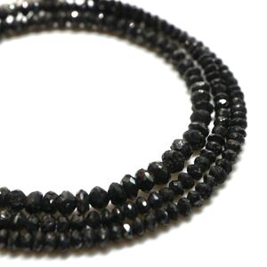 1円〜!!【ジャンク】▼K18 天然ブラックダイヤモンドネックレス▼J 約4.6g 約38cm black diamond jewelry necklace DD0/ S293