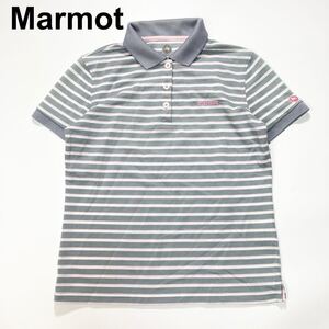 Marmot マーモット レディース 半袖ポロシャツ ボーダー柄 M レディース B82406-86