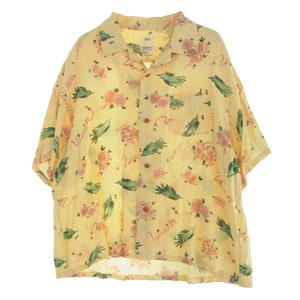 VISVIM ビズビム 22SS 122105011017 WALLIS SHIRT S/S SUNNY BIRD 半袖 シャツ イエロー系 2【中古】