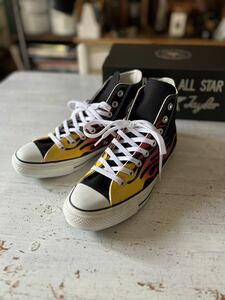 新品 CONVERSE ALL STAR Chuck Taylor コンバース チャックテイラー フレイムパターン ファイヤー ハイカット 26.5cm US8 箱付き 1CL507