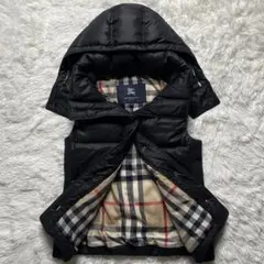 【美品】BURBERRY ノバチェック ダウンベスト アウター 38 ベスト