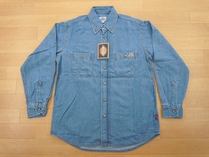 g393★新品★サイズ S★DICKIES ディッキーズ FB460U デニムシャツ★ワークシャツ ボンマックス★カラー7 ブルー★即決★