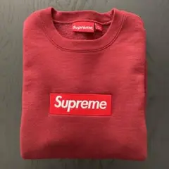 053◆Supreme BOX LOGO CREWNECK CARDINAL