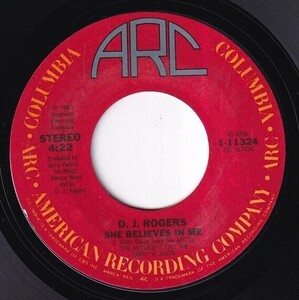 D. J. Rogers - She Believes In Me / Pressing On (A) SF-M546