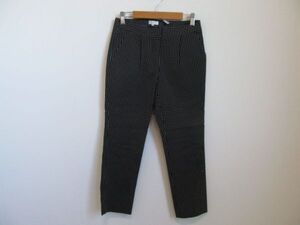 (58167)MACKINTOSH PHILOSOPHY　レディース　ドット　クロップド　パンツ　ブラック×ホワイト　34　日本製　USED