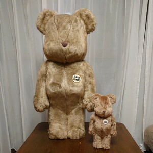 BE@RBRICK 1000% + 400％ ベアブリック 2005 WORLD WIDE TOUR AT OSAKA 限定 HF 茶 藤原ヒロシ fragment MEDICOM TOY メディコムトイ BWWT