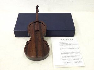 7065 美品☆ トゥリグソー 多重層 木製 立体 パズル チェロ ４層 ５９ピース TRIGSAW CELLO SONOKELING ROSEWOOD