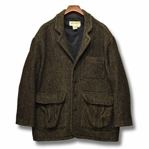 【USA製】ビンテージ【Eddie Bauer】【エディーバウアー】【ブラウン】【ツイードジャケット】【サイズL】DC0323-25-DC23