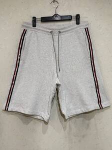 MONCLER モンクレール Charcoal Cotton French Terry Shorts ハーフショートスウェットパンツ ルーマニア製 薄グレー M BJBD.AA