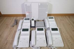 【保証有】キレイめ 19年製 NTT 主装置 αN1 N1S-ME-(E1) 電話機 A1-DCL-PS-(1)(W) + アンテナ / A1-(18)STEL-(2)(W) 管理番号7135