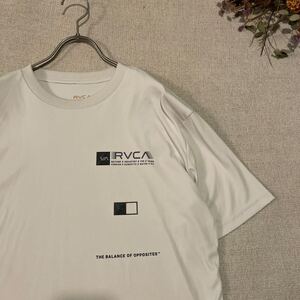 RVCA Tシャツ 半袖　ラッシュガード　ビーチ　ルーカ　ルカ　未使用　美品　メンズSサイズ　海　ラッシュTシャツ　ホワイト 白 ロゴ