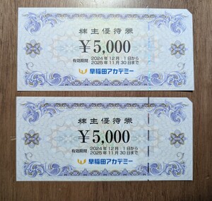 早稲田アカデミー 株主優待券 10000円分（5000円分×2枚）