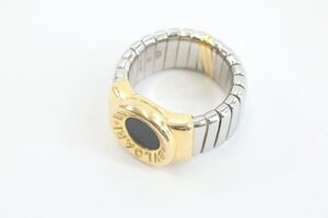 BVLGARI ブルガリ ブルガリ トゥボガス リング 750 K18YG/ＳＳ オニキス レディース 指輪 ジュエリー 3651-A