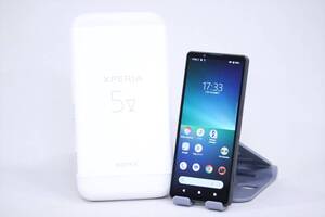 1円～ スマートフォン SIMフリー 有機EL Full HD+液晶 ブラック Xperia 5 V XQ-DE44 Snapdragon 8 Gen2 RAM8GB 256GB 6.1インチ