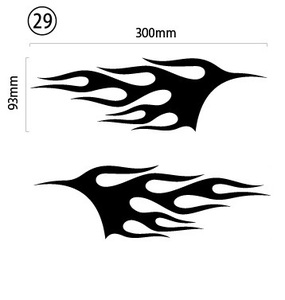 自作カッティングステッカー ファイヤーパターン 左右セット 炎 火 29 93×300mm ネコポス対応可能 ステッカー商品同梱可 新品[S-46]