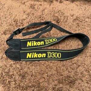 Nikon ニコン ストラップ ブラック イエロー 黒 黄色 ニコン D300 カメラストラップ 一眼レフ デジタルカメラ デジカメ