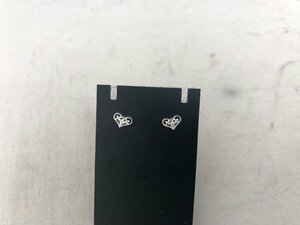 【K10WGピアス　メレダイヤ0.04ct　ハートモチーフ】0．5ｇ　（キャッチなし）　SY02-EZJ