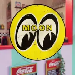 ヴィンテージ風　ムーンアイズ　円形看板　20センチ　MOONEYES