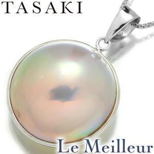 タサキ マベパール ペンダントネックレス マベ真珠 16mm K14WG TASAKI 中古 プレラブド 返品OK