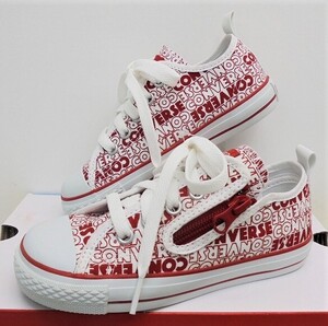 ★新品★CONVERSE CHILD ALL STAR N LOGOTYPES Z OX (チャイルドオールスターロゴタイプス） ホワイト/レッド22.0