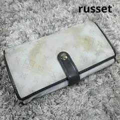 russet ラシット 百合の紋章 モノグラム 長財布 ナイロン L字ファスナー