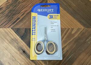 WESTCOTT Ultralight Titanium Scissors, 2.5" ウエストコット ウルトラライトチタニウムシザー 2.5インチ チタン ハサミ