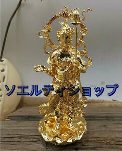 貴重品★焔摩天 立像 真鍮 仏像 冥界の王、鬼官の総司 総高16cm
