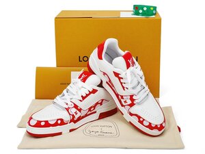 LOUIS VUITTON × Yayoi Kusama トレイナーライン スニーカー #8 (27cm) 1AB8J1 RED/WHITE ルイ・ヴィトン×草間彌生【及川質店】