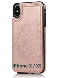 ❣️iPhone X / XS ケース 手帳型 カード収納 高級PUレザー