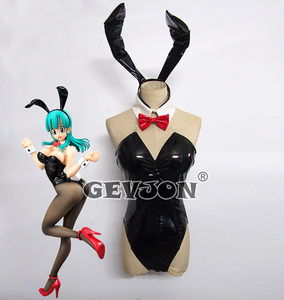 コスプレ衣装 ハロウィン衣装 レオタード　PU合成革　Bunny仮装　「ドラゴンボール　ブルマ」 バニーガール　ウサギガール　セット