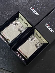 zippo シルバーインナー 2023年製 2点 レギュラーサイズ ケース 保証書付き