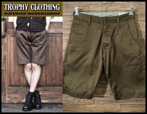 送無 Trophy Clothing トロフィークロージング 40 Civilian Shorts 1940s ミリタリー チノ シビリアン ショーツ チノ ショート パンツ W32