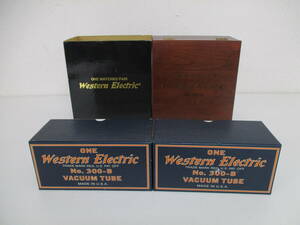 中古 真空管 2本 ペア Western Electric 300B MADE IN U.S.A. 9739 木箱付 ※動作未確認 ／D