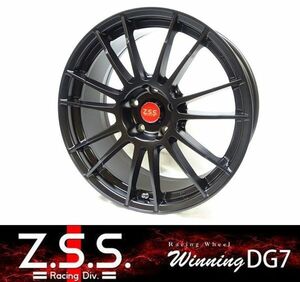 ☆Z.S.S. Winning-DG7 18インチ 8.5J +35 4本セット ブラック PCD114.3 5穴 ランサーエボリューション ランエボ CT9A CZ4A ZSS