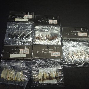 The Best Quality Fly Tying Material ネックハックル 合計5枚セット ※在庫品 (8L0602) ※クリックポスト