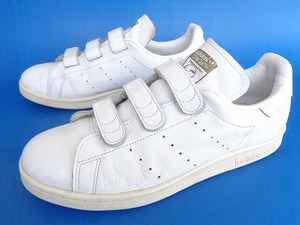 12784■15年製 adidas stansmith CF アディダス スタンスミス コンフォート ベルクロ ベルト 顔つき 白 金 27 cm AQ5358