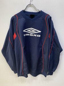 UMBRO/アンブロ　スポーツウェア　紺/ネイビー　Sサイズ　ビッグロゴ　プリント　サッカー　スポーツ　トレーニング　G760