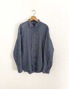 00’s GAP ギャップ コットンリネン 綿麻 シャンブレーシャツ 長袖 ドレスダウン メンズ☆ビンテージ vintage古着卸 激安 大量出品中