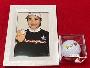 LPGA 新垣比菜 2019 実使用 直筆サイン入りオウンネームボール(ケース 生写真付き)