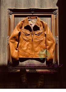 ●NZ 1920’S レザージャケット 羊革 シングルライダース 革ジャン シープスキン 本革 メンズファッション レトロ バイクレザー S～3XL