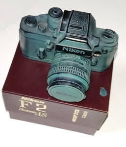 【希少】カメラ型貯金箱 ヨドバシカメラ NIKON F2 ブロンズ置物 元箱あり