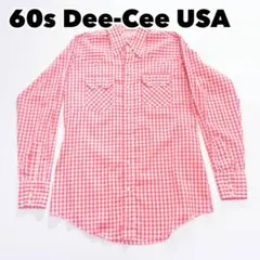 60s Dee Cee ワシントン ウエスタンシャツ USA製 ピンク 古着 L