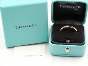 17477Fh TIFFANY&Co. ティファニー トゥルー バンド リング 6Pダイヤ 750 K18 YG 18号