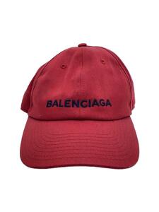 BALENCIAGA◆キャップ/L/コットン/RED/メンズ